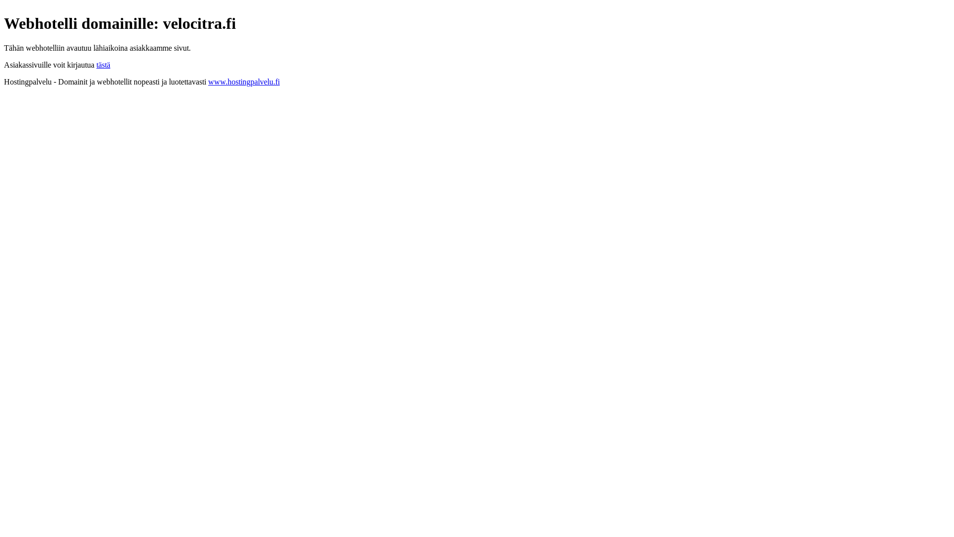 website screenshot of https://velocitra.fi/