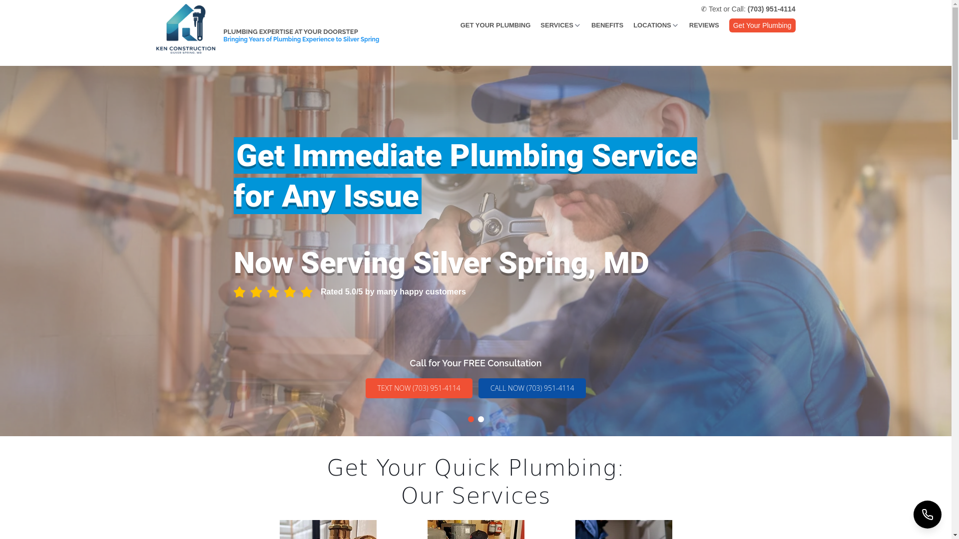 website screenshot of https://kenconstructionservices.com/