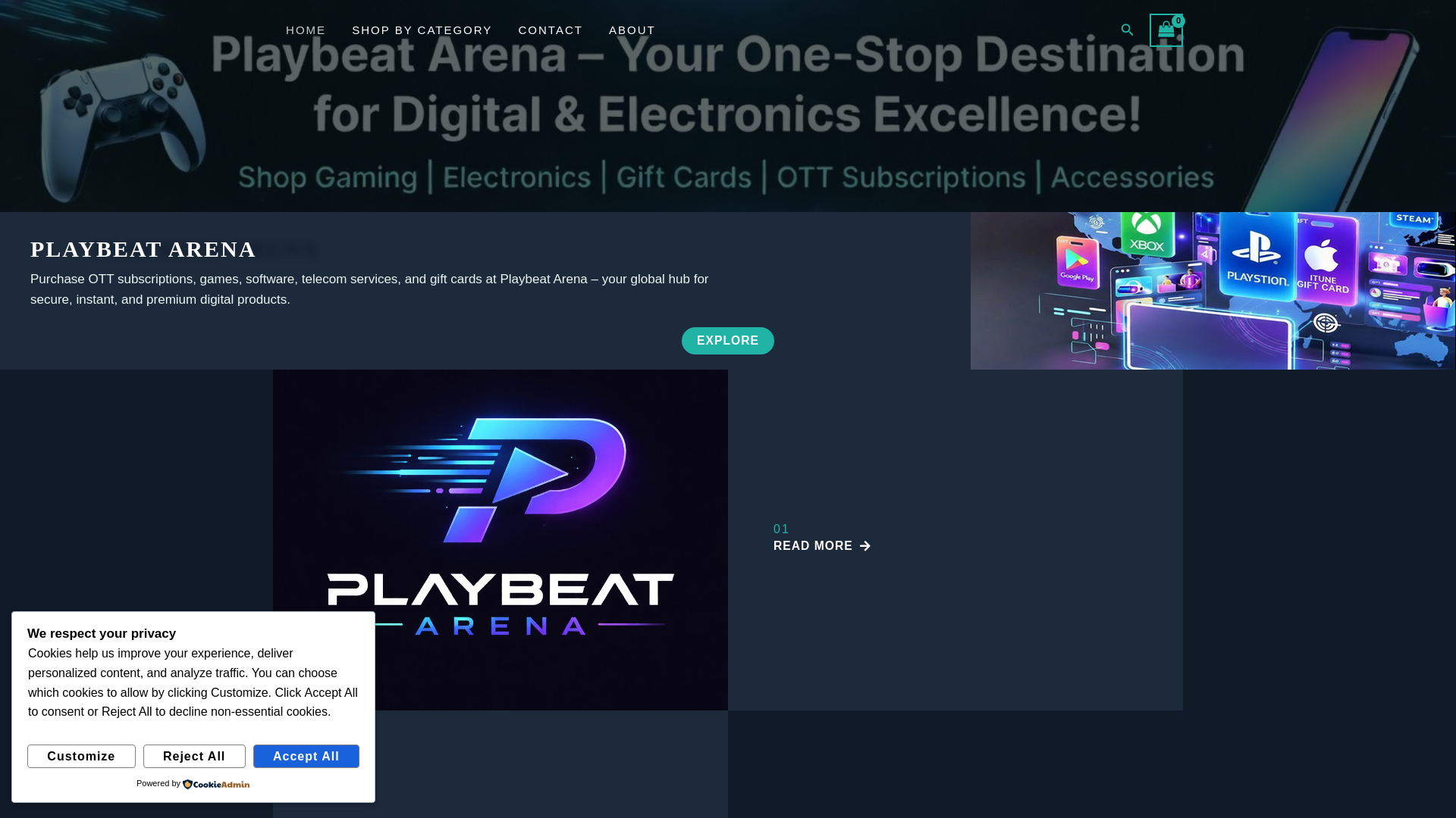 website screenshot of https://playbeatarena.online