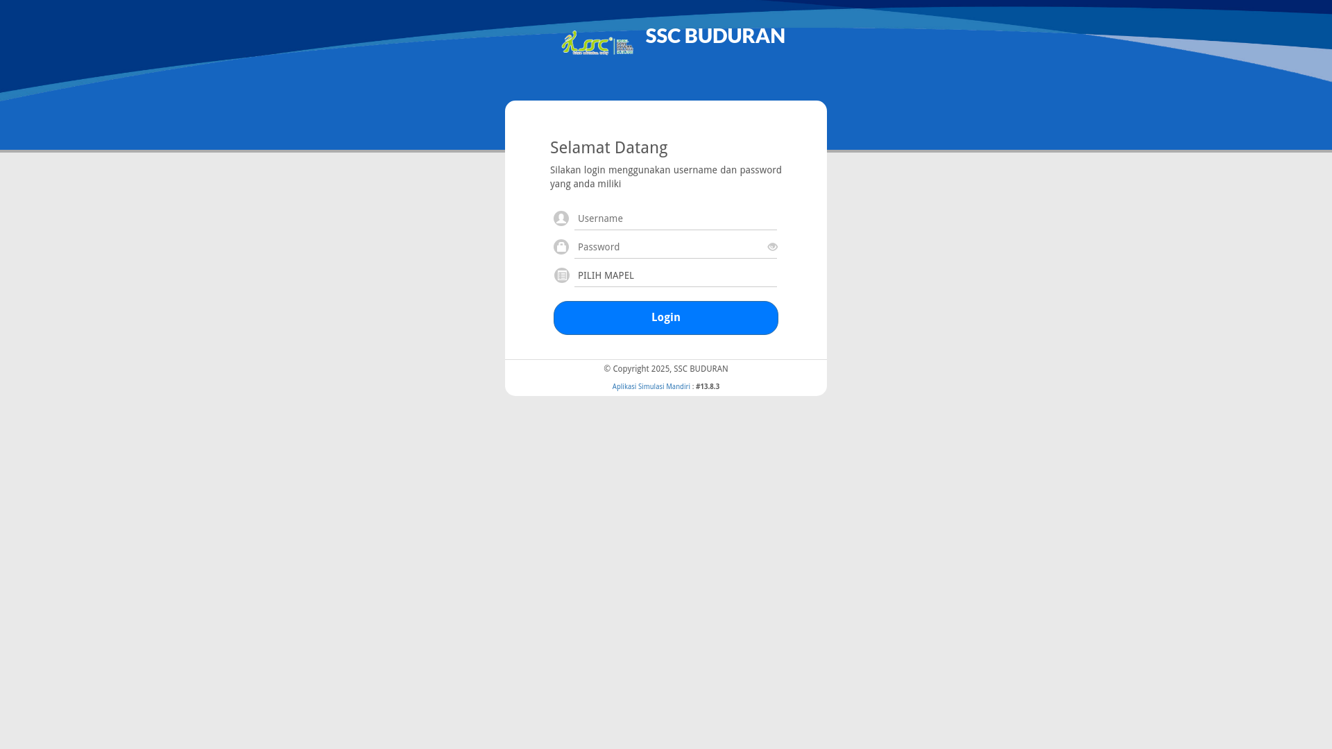 website screenshot of https://sscbuduran.my.id/