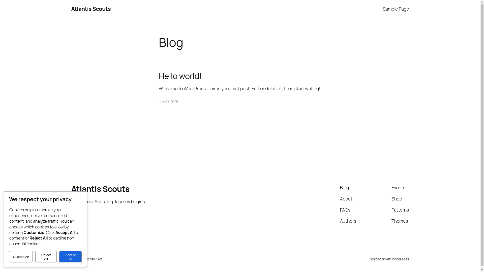 website screenshot of https://atlantisscouts.co.za/