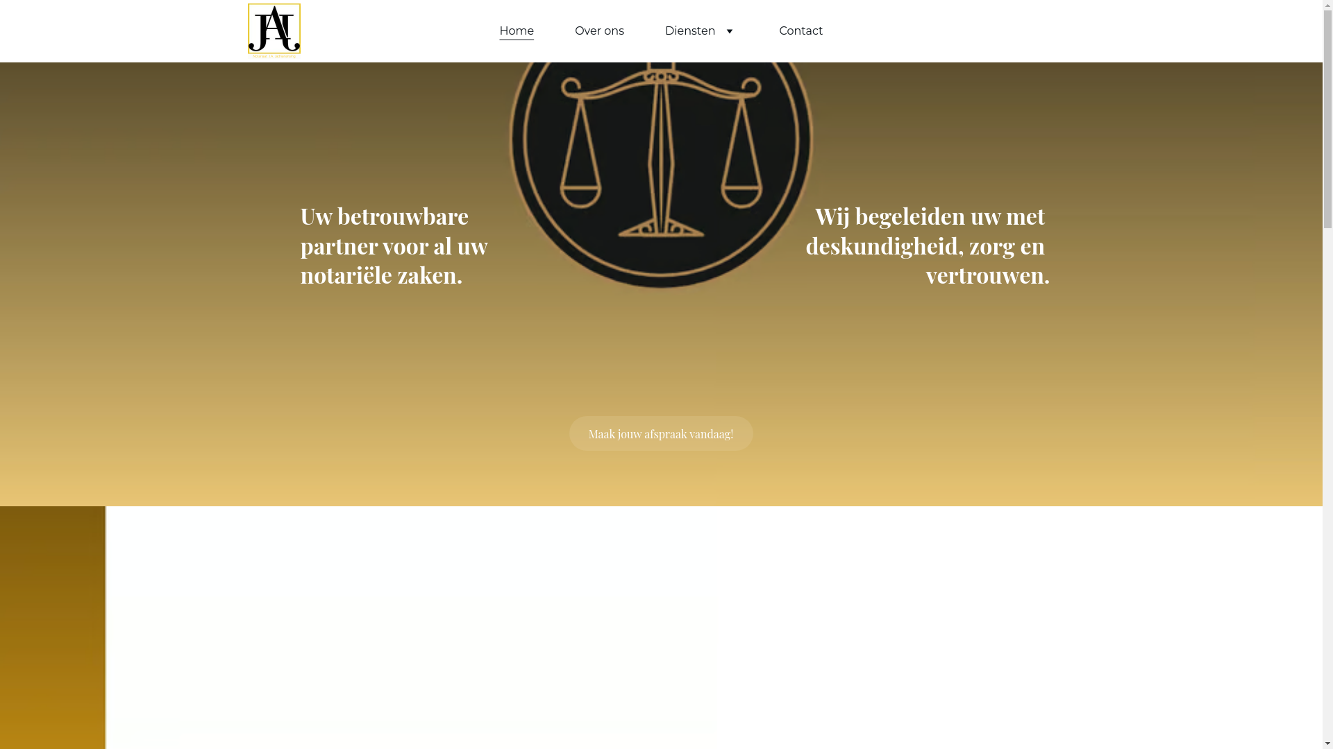 website screenshot of https://notariaatjajad.org/