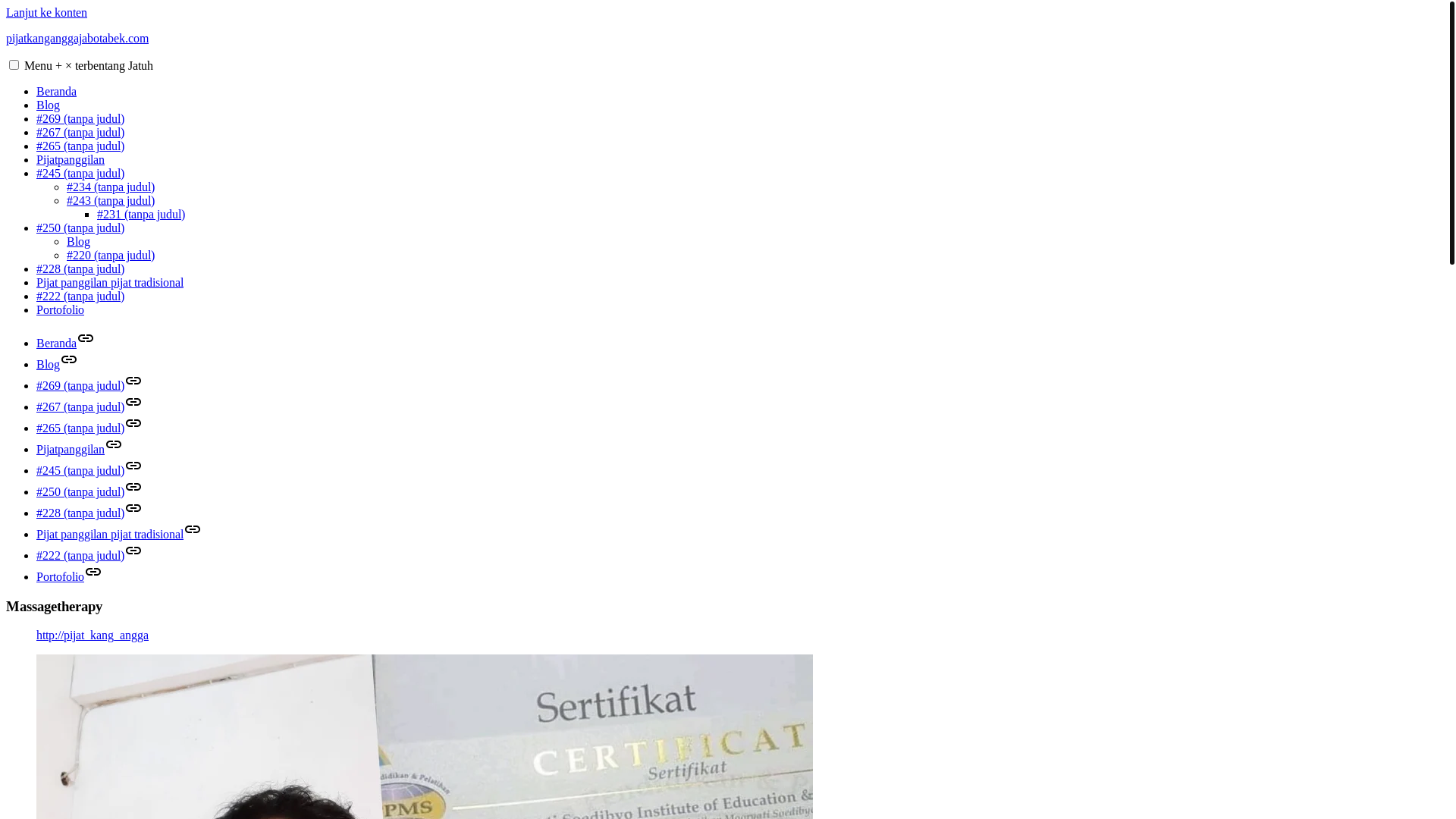 website screenshot of https://pijatkanganggajabotabek.art/