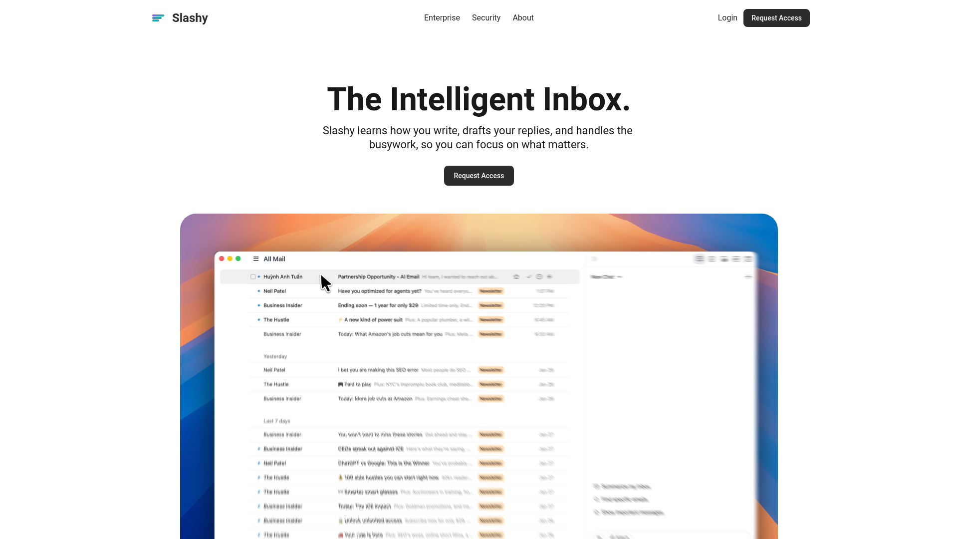 website screenshot of https://tryslashy.com/