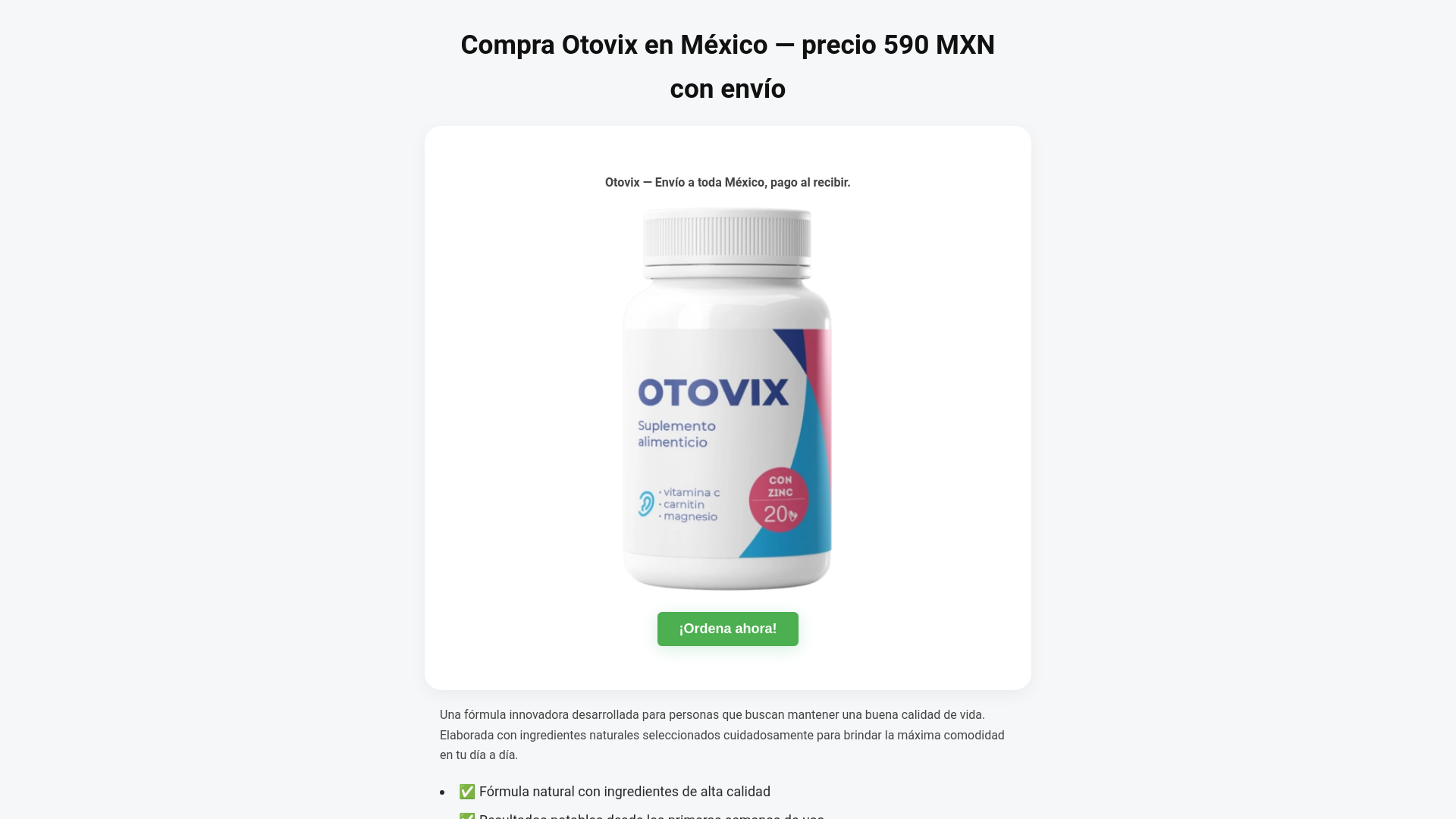 website screenshot of https://hearingwellmx.shop/