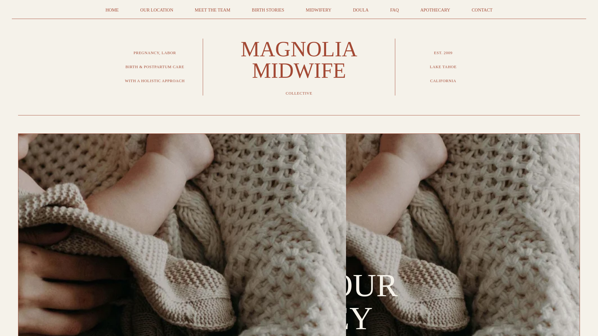 website screenshot of https://magnoliamidwifecollective.com