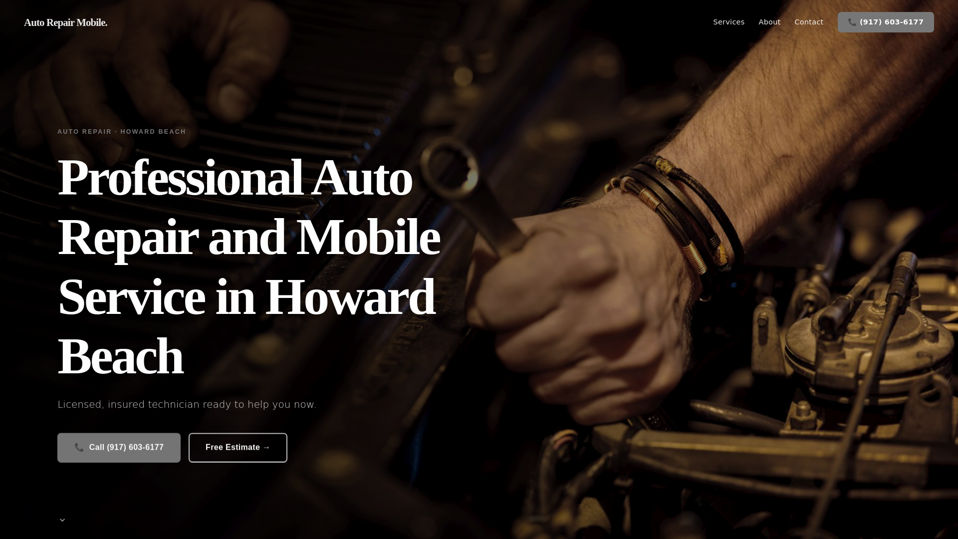 website screenshot of https://auto-repair-mobile.pages.dev/