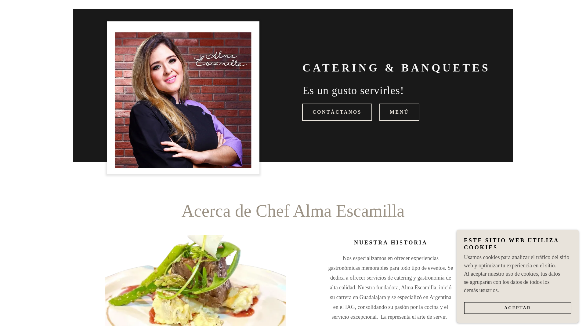 website screenshot of https://almaescamilla.com