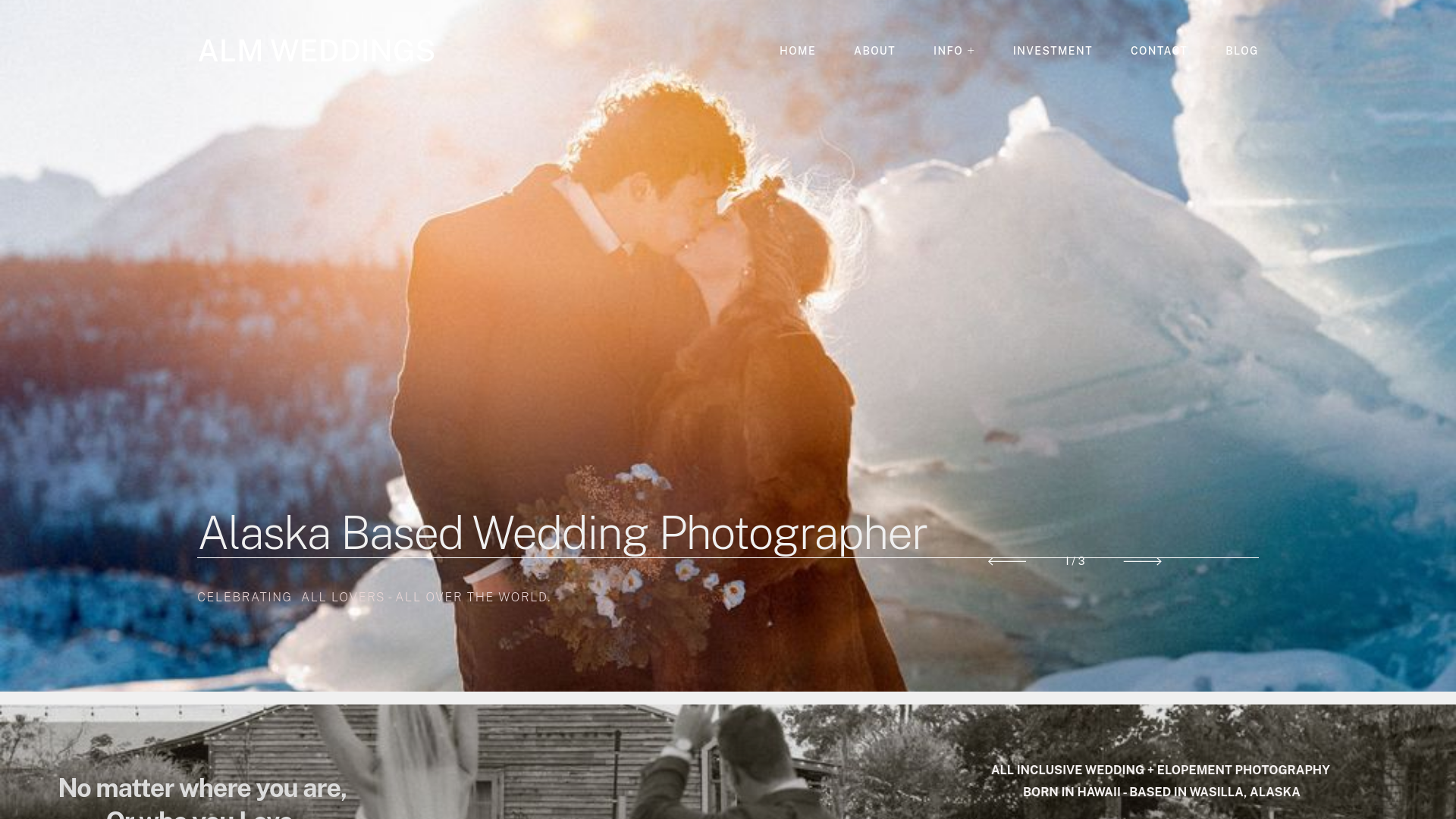 website screenshot of https://almweddings.info/