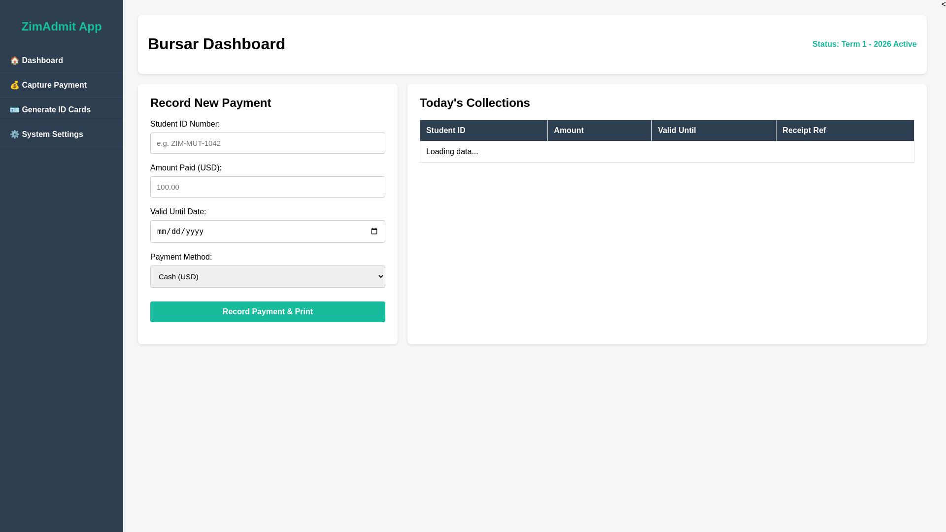 website screenshot of https://zimadmit.pages.dev/