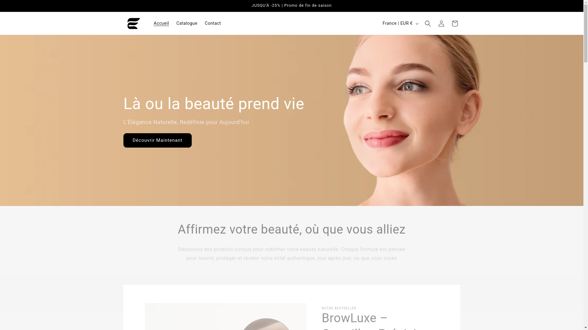 website screenshot of https://splendeurnaturelle.shop/