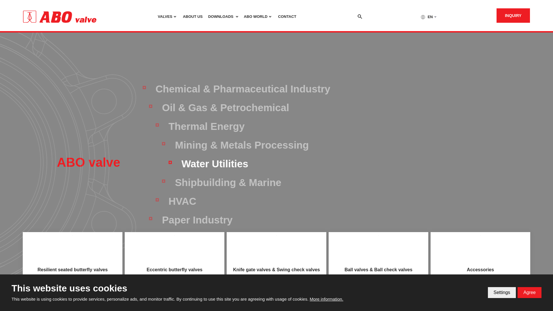 website screenshot of https://abovalve.com/