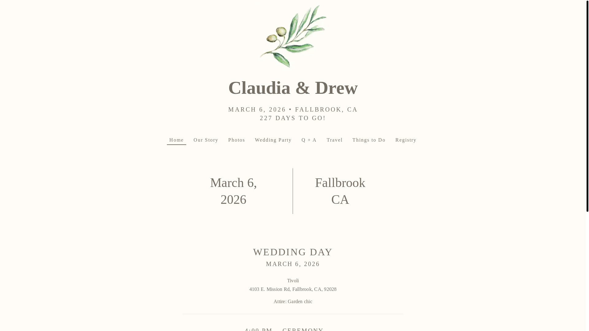 website screenshot of https://claudanddrewsayido.com/