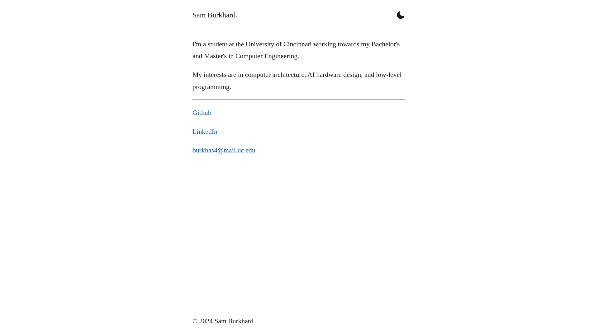 website screenshot of https://samburkhard-com.pages.dev/