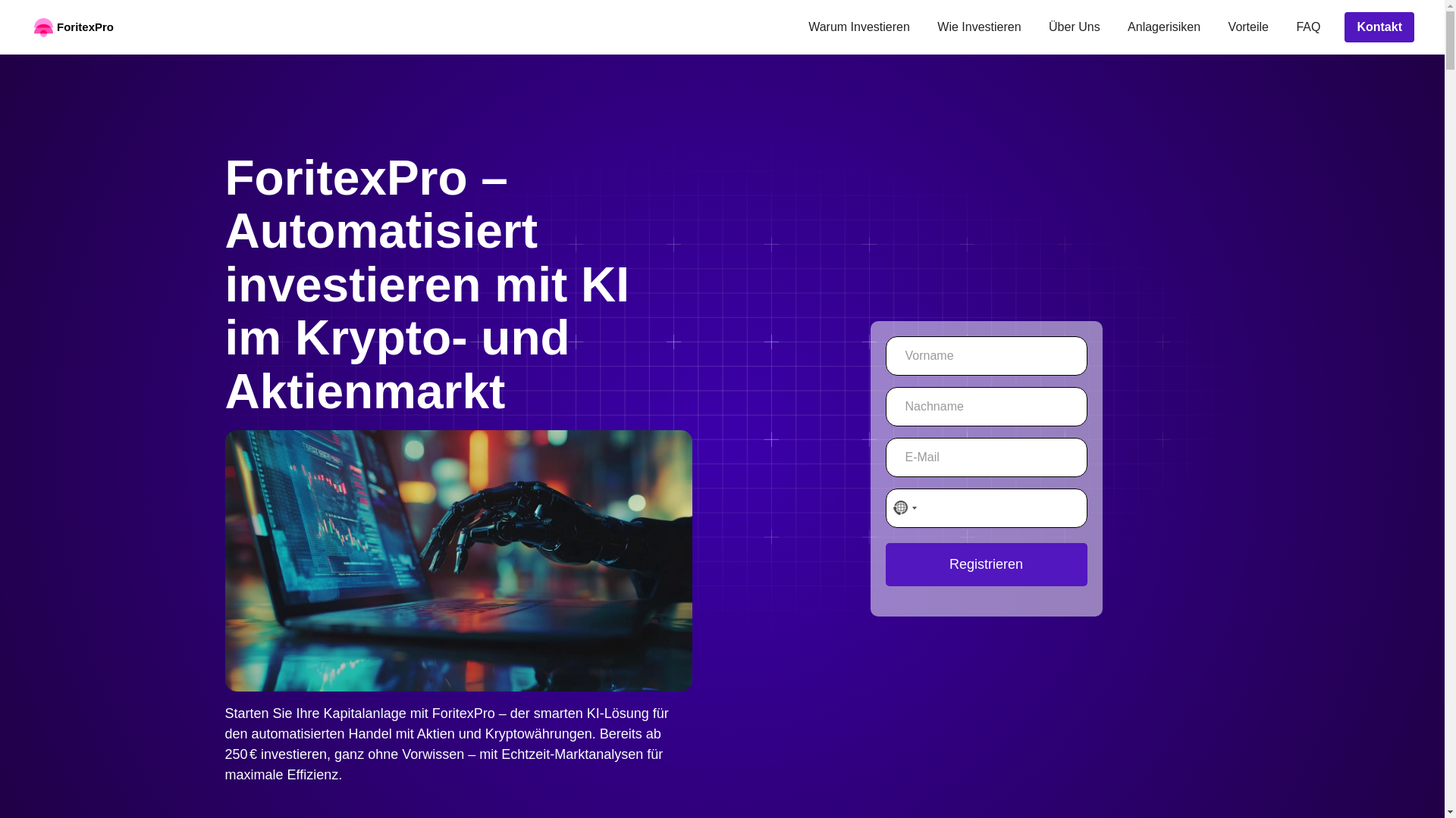 website screenshot of https://foritexpro.de/