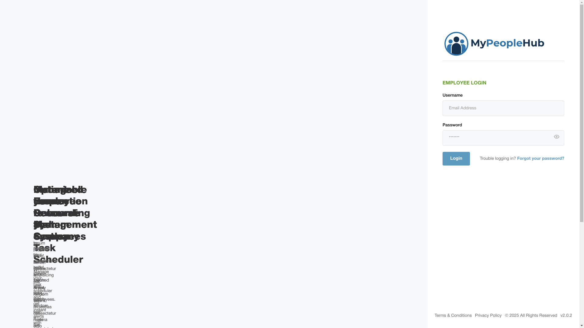 website screenshot of https://hris-mypeoplehub-angularjs-fe.pages.dev/