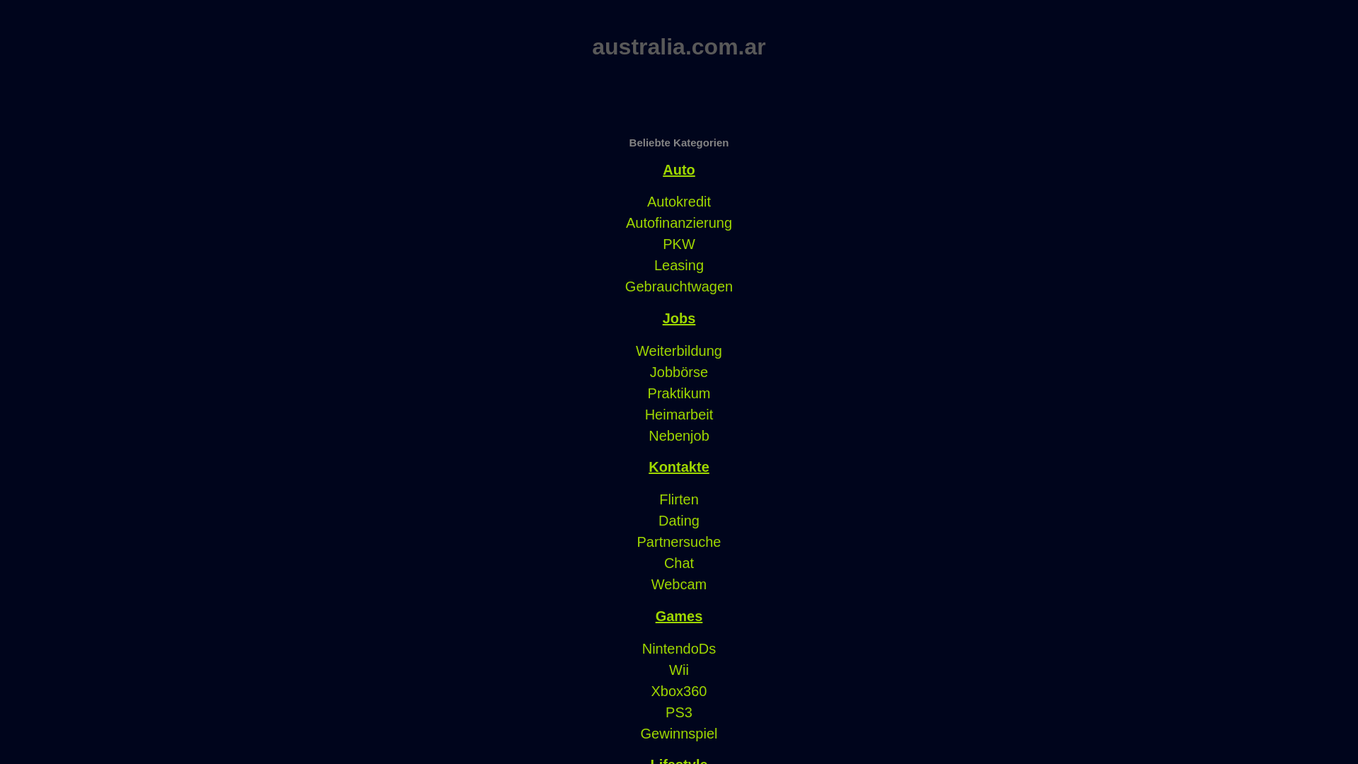 website screenshot of https://australia.com.ar