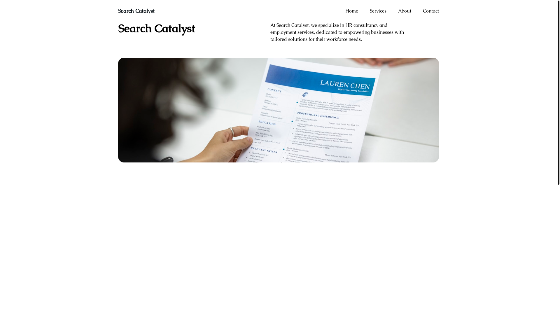 website screenshot of https://searchcatalyst.co.in/