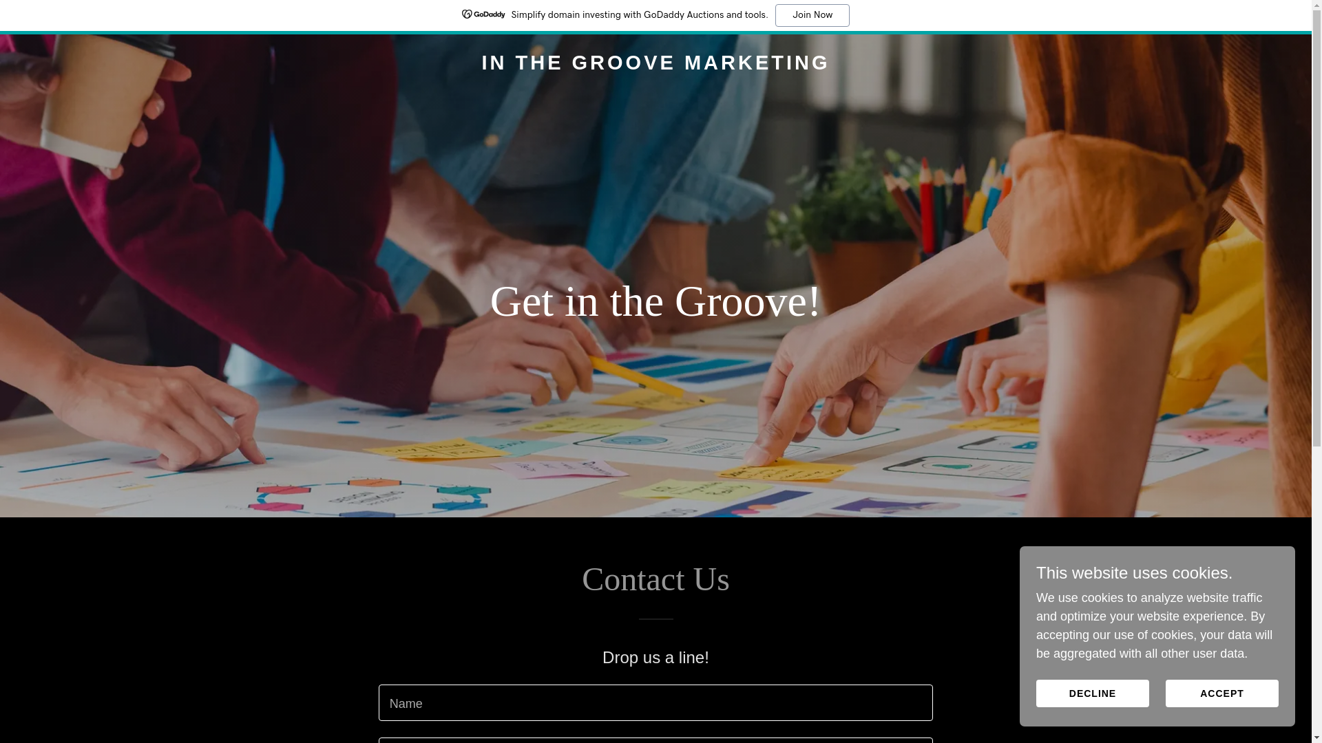 website screenshot of https://inthegroovemarketing.com/