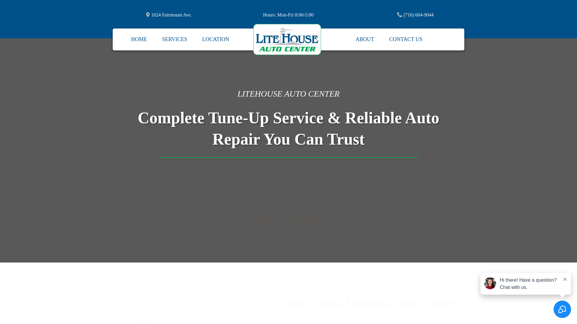 website screenshot of https://litehouseautocenterjamestown.com/