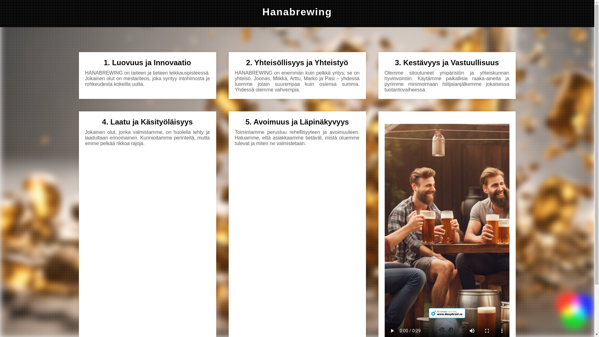 website screenshot of https://hanabrewing-dev.pages.dev/