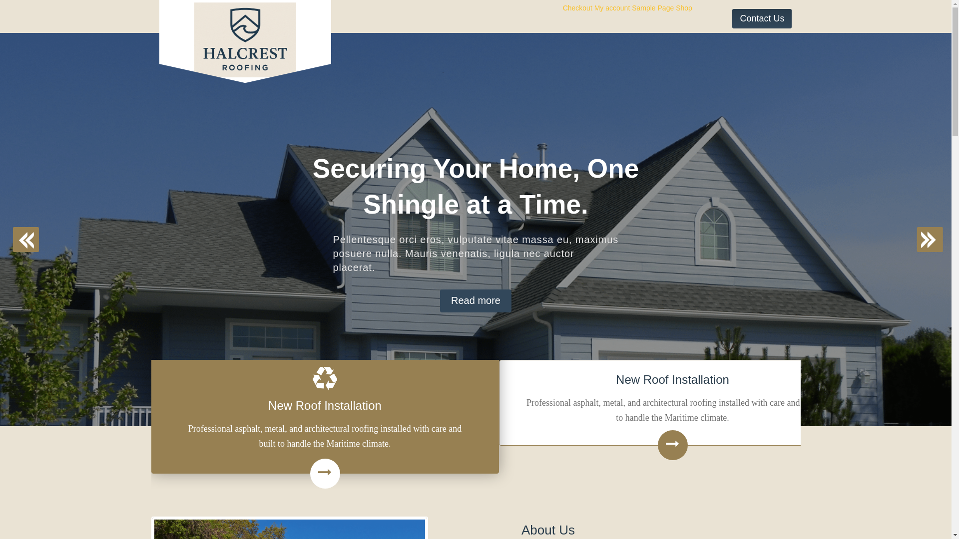 website screenshot of https://halcrestroofing.com/