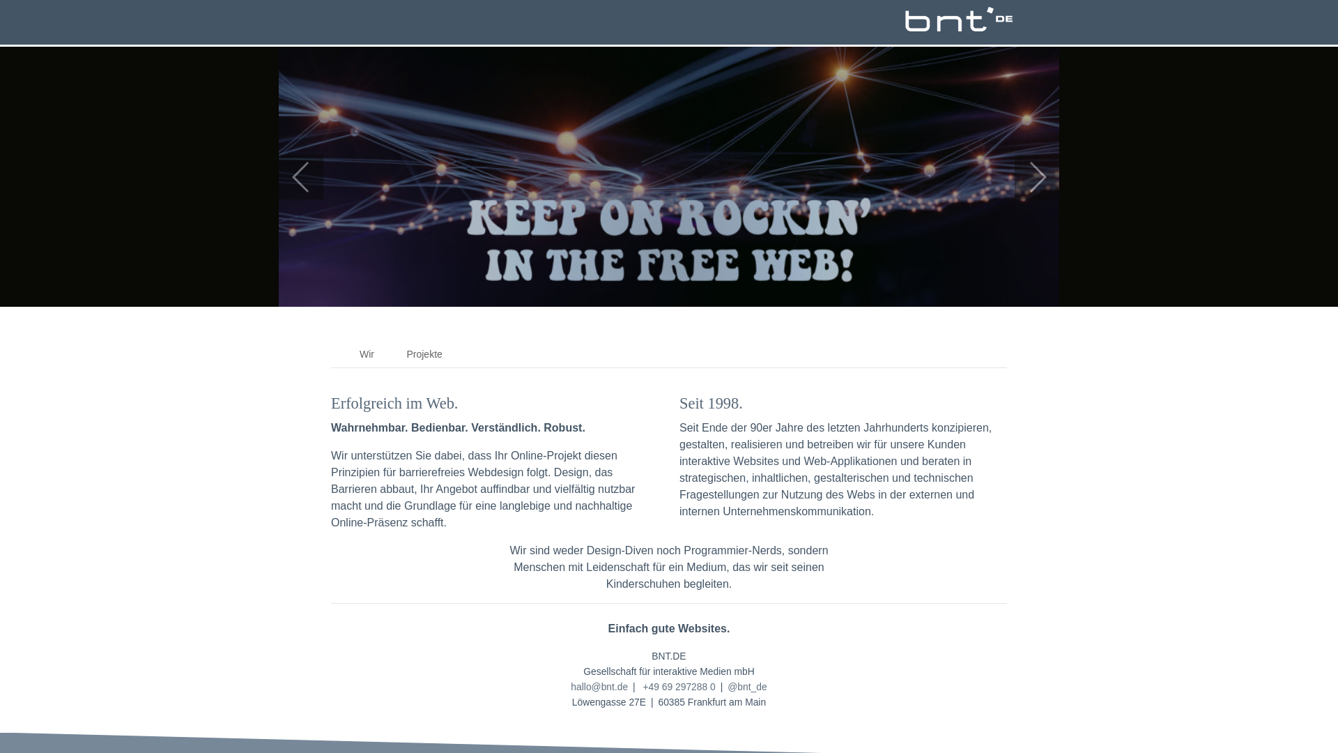 website screenshot of https://bnt.de/