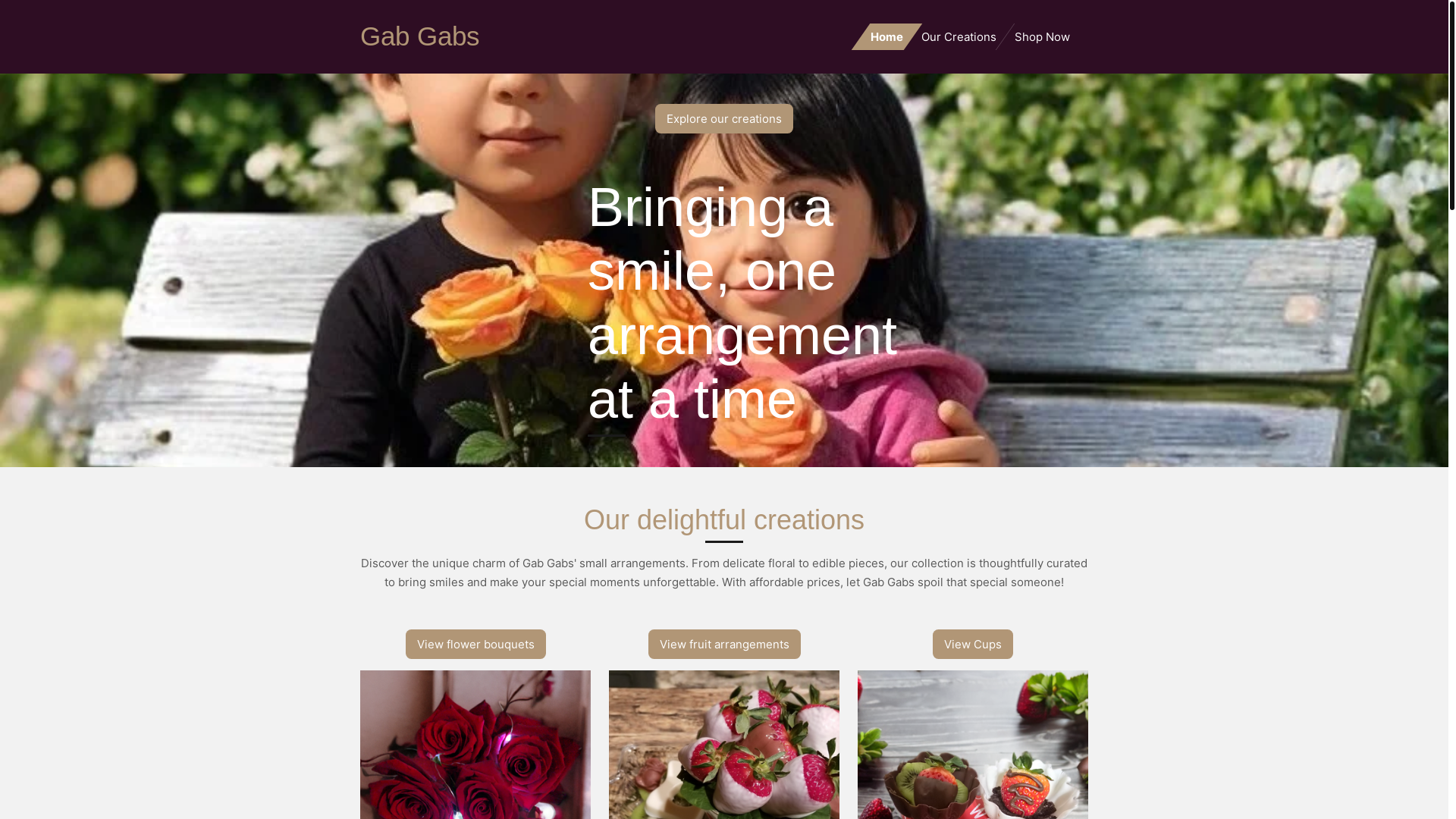 website screenshot of https://gab-gabs.com/