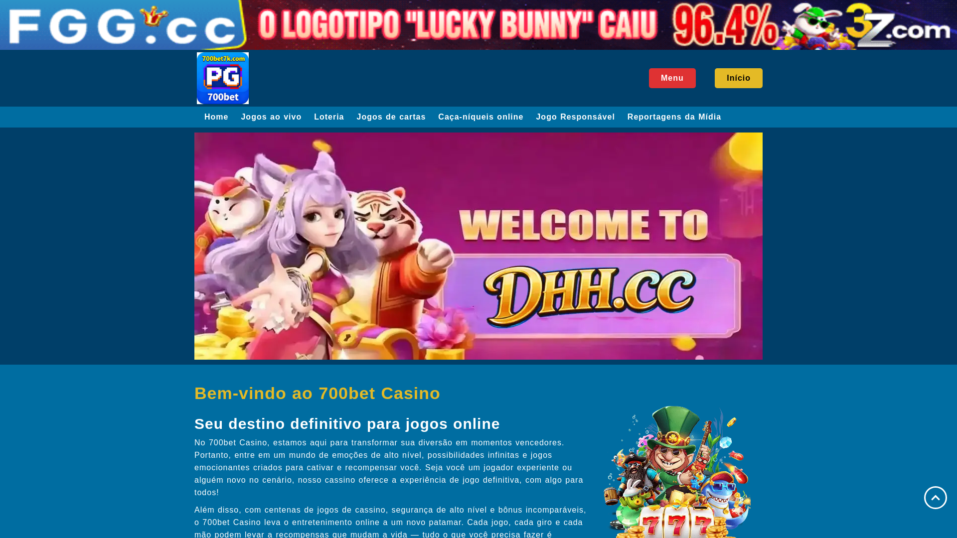 website screenshot of https://700bet7k.com
