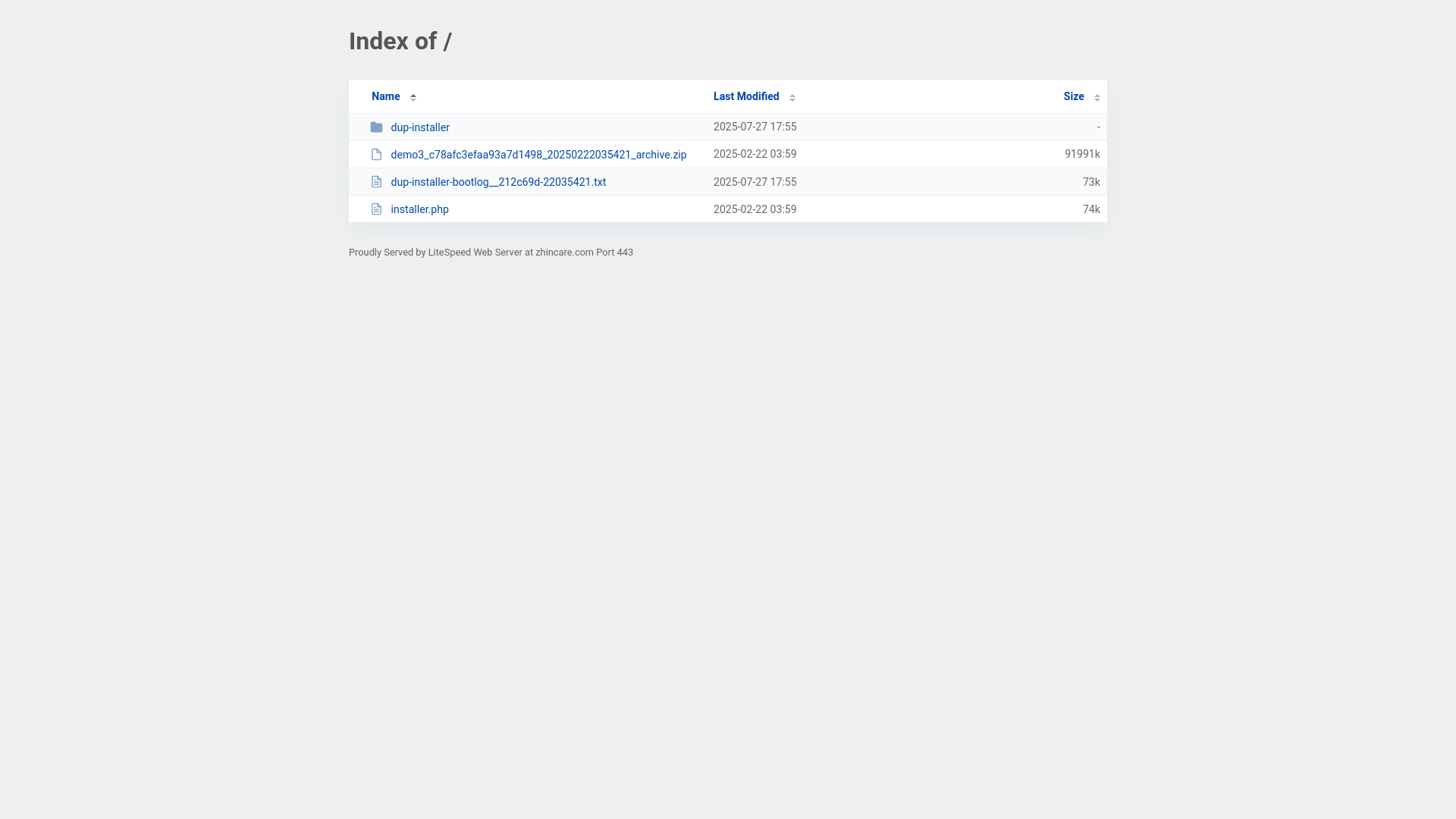 website screenshot of https://zhincare.com/