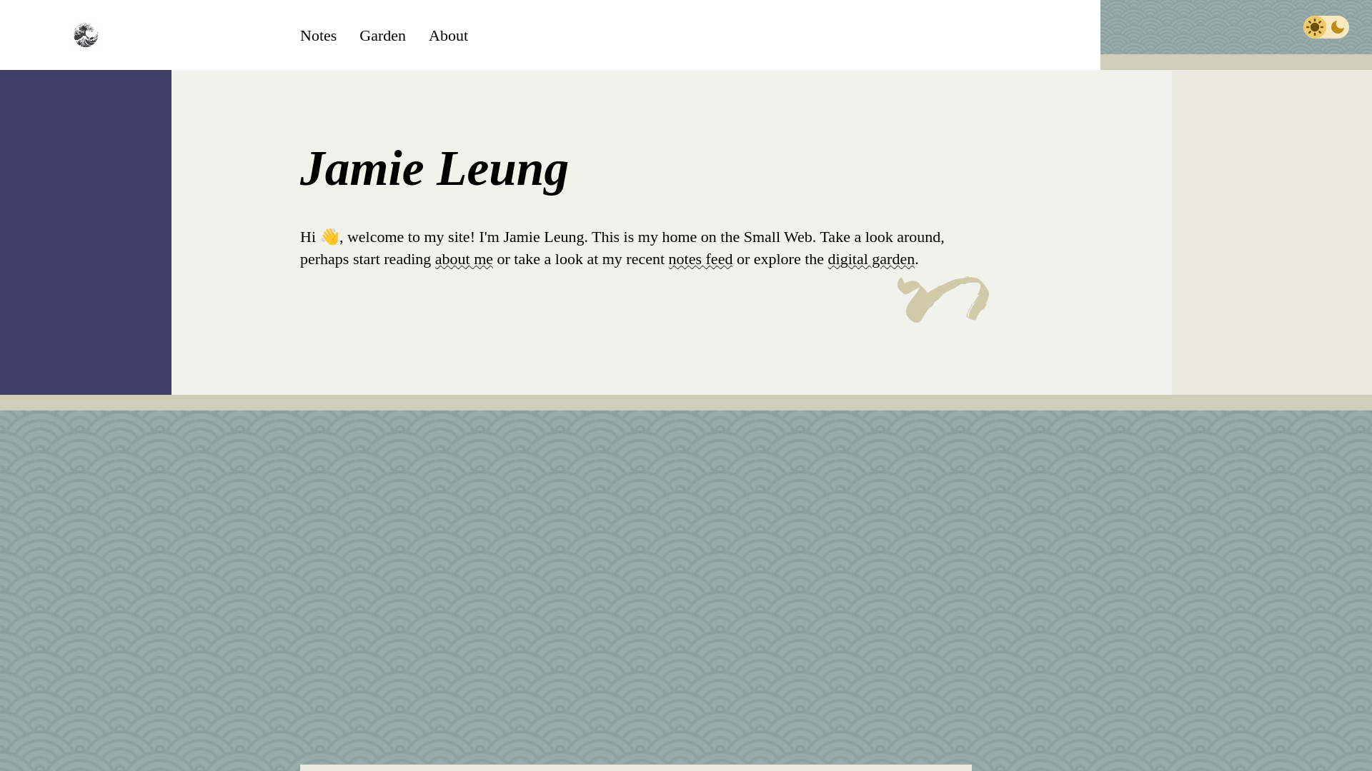 website screenshot of https://jamieleung.pages.dev/