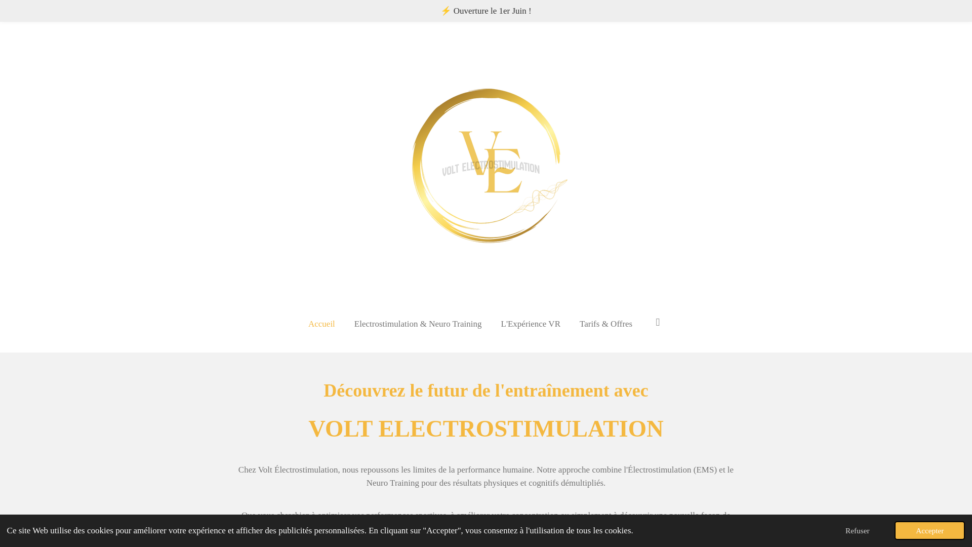 website screenshot of https://volt-electrostimulation.fr/