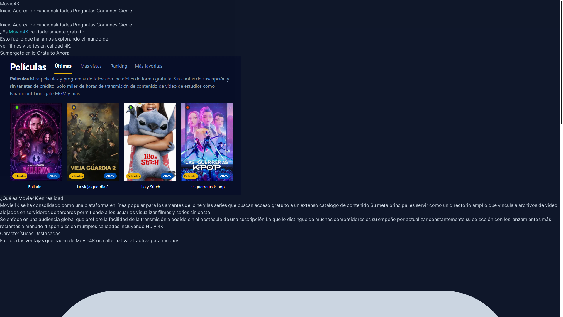 website screenshot of https://movie4k-g0ig.pages.dev/