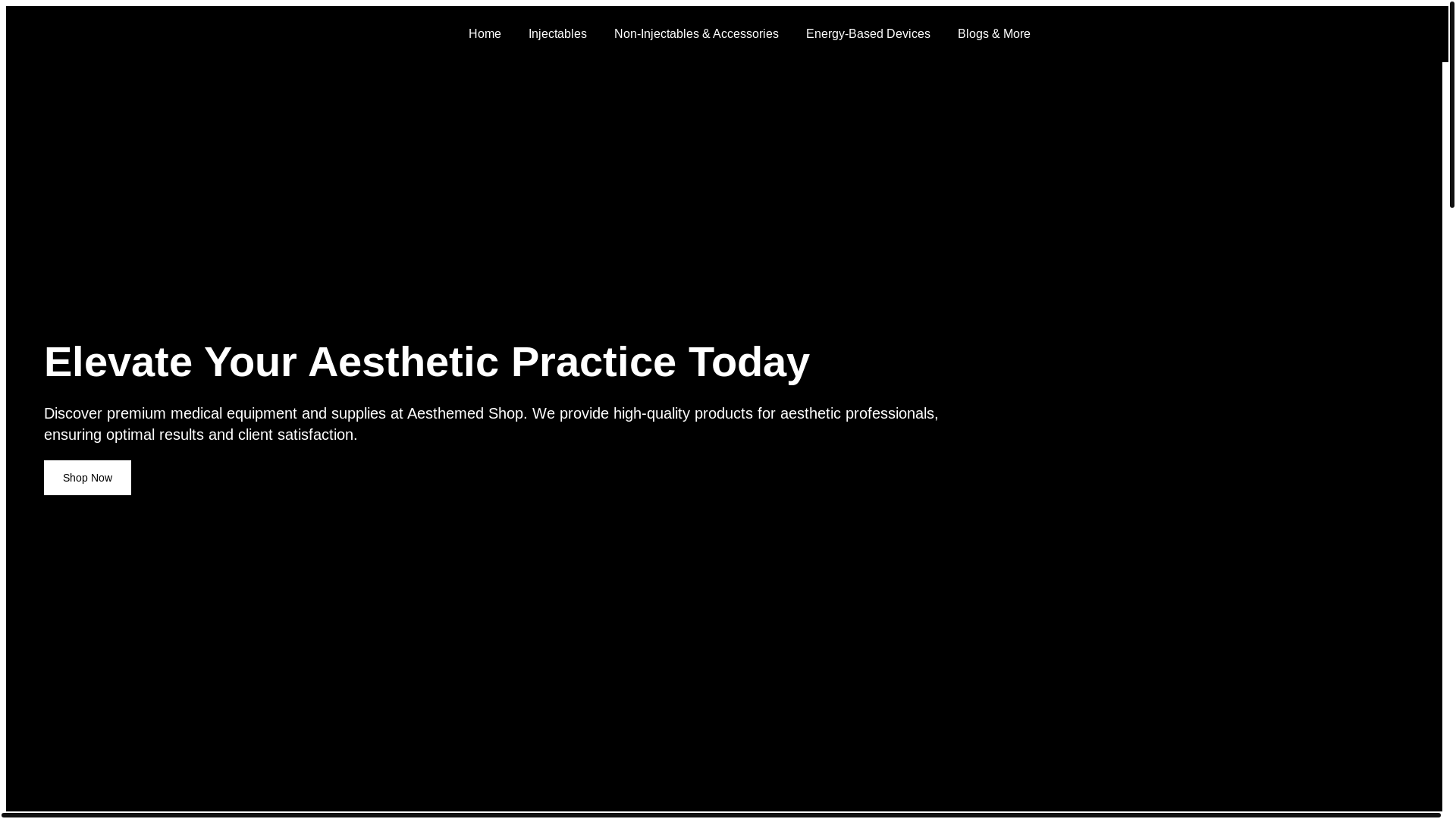 website screenshot of https://shopaesthemed.com/