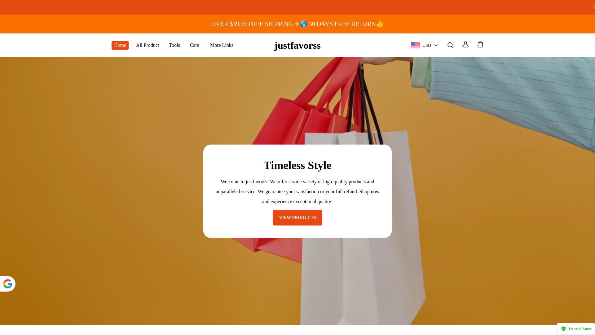 website screenshot of https://justfavorss.com