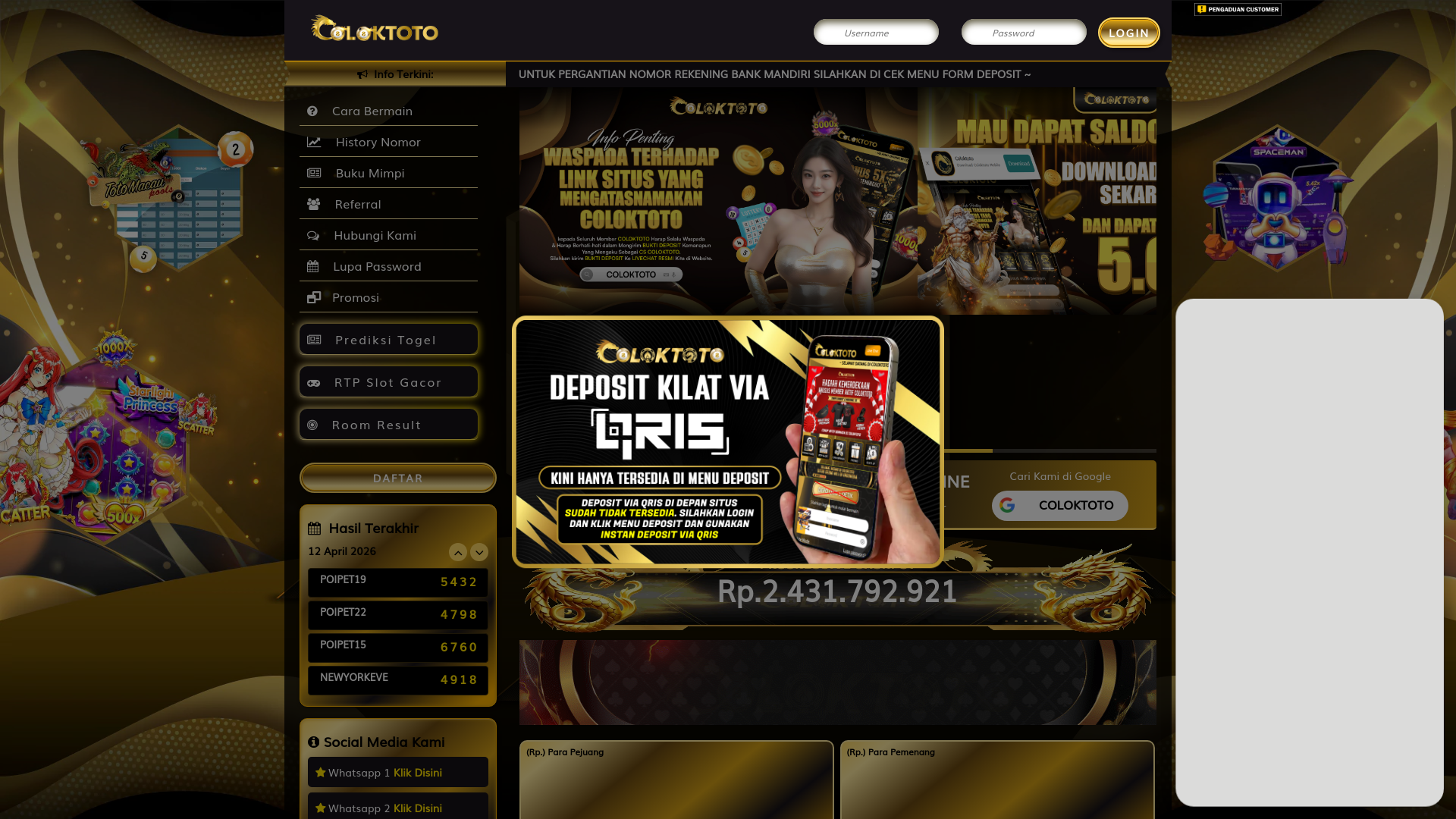 website screenshot of https://coloklagibagihoki02.charity/