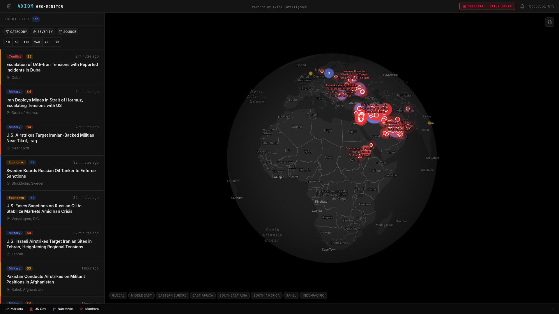 website screenshot of https://axiomintelligence.dev/