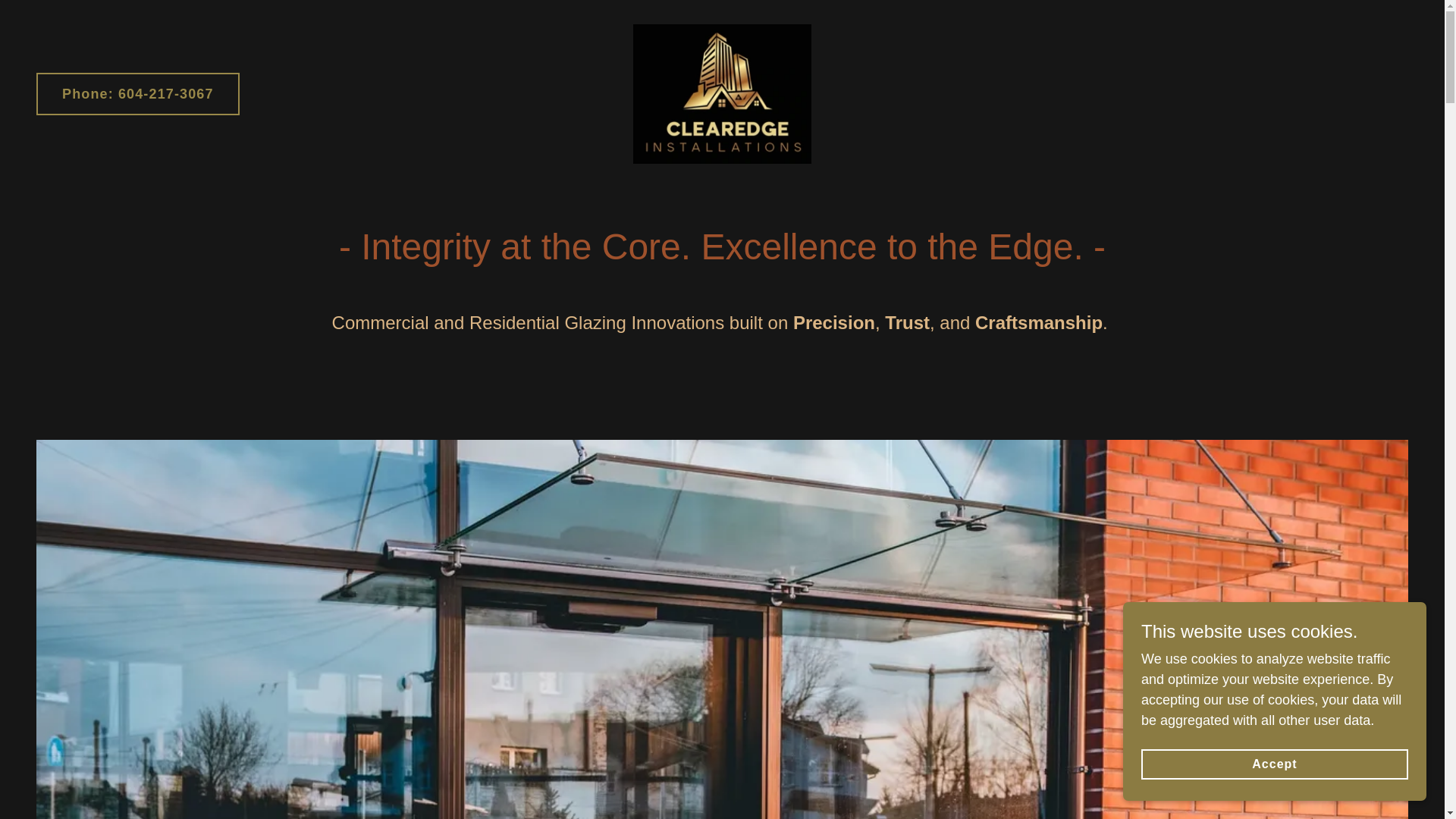 website screenshot of https://clearedgeinstallations.com/