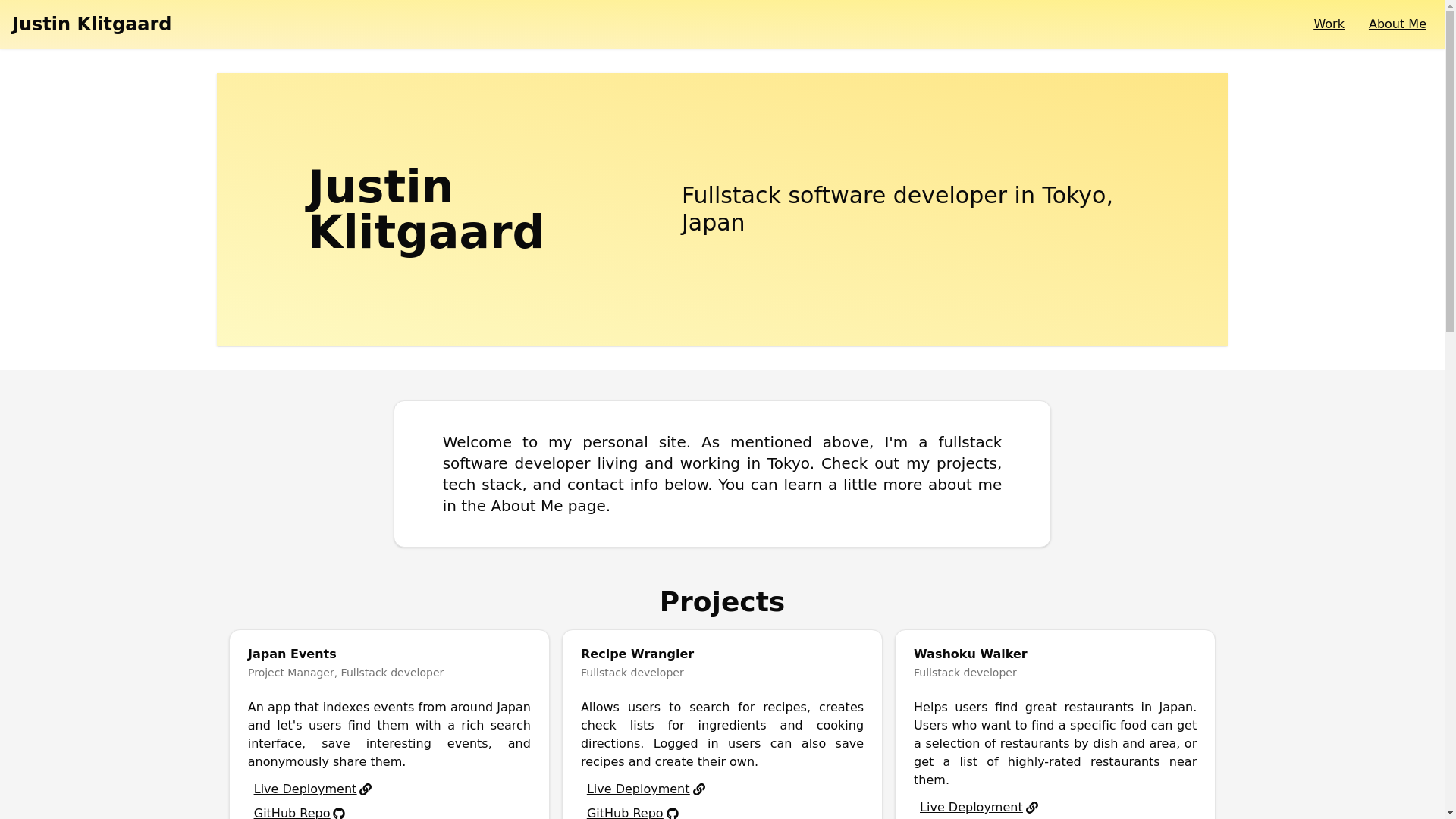 website screenshot of https://justin-klitgaard.net/