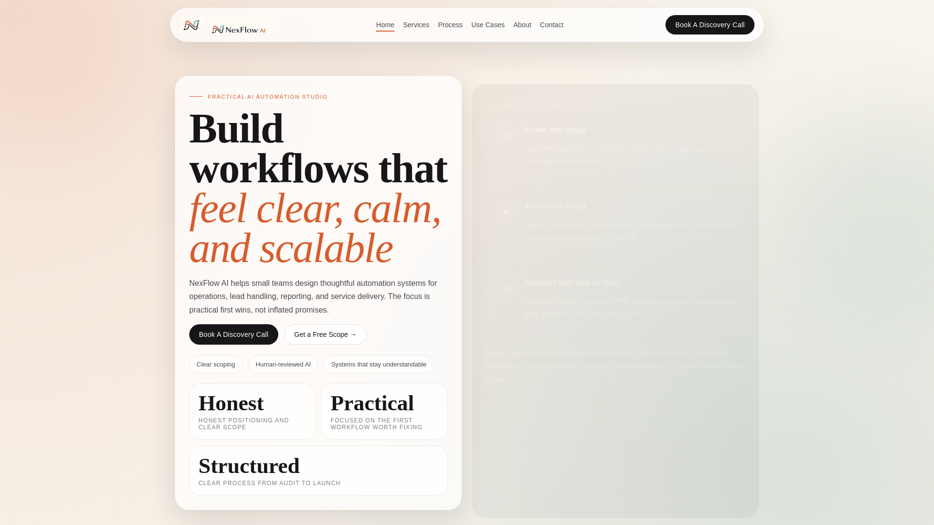 website screenshot of https://nexflowsolution.com/