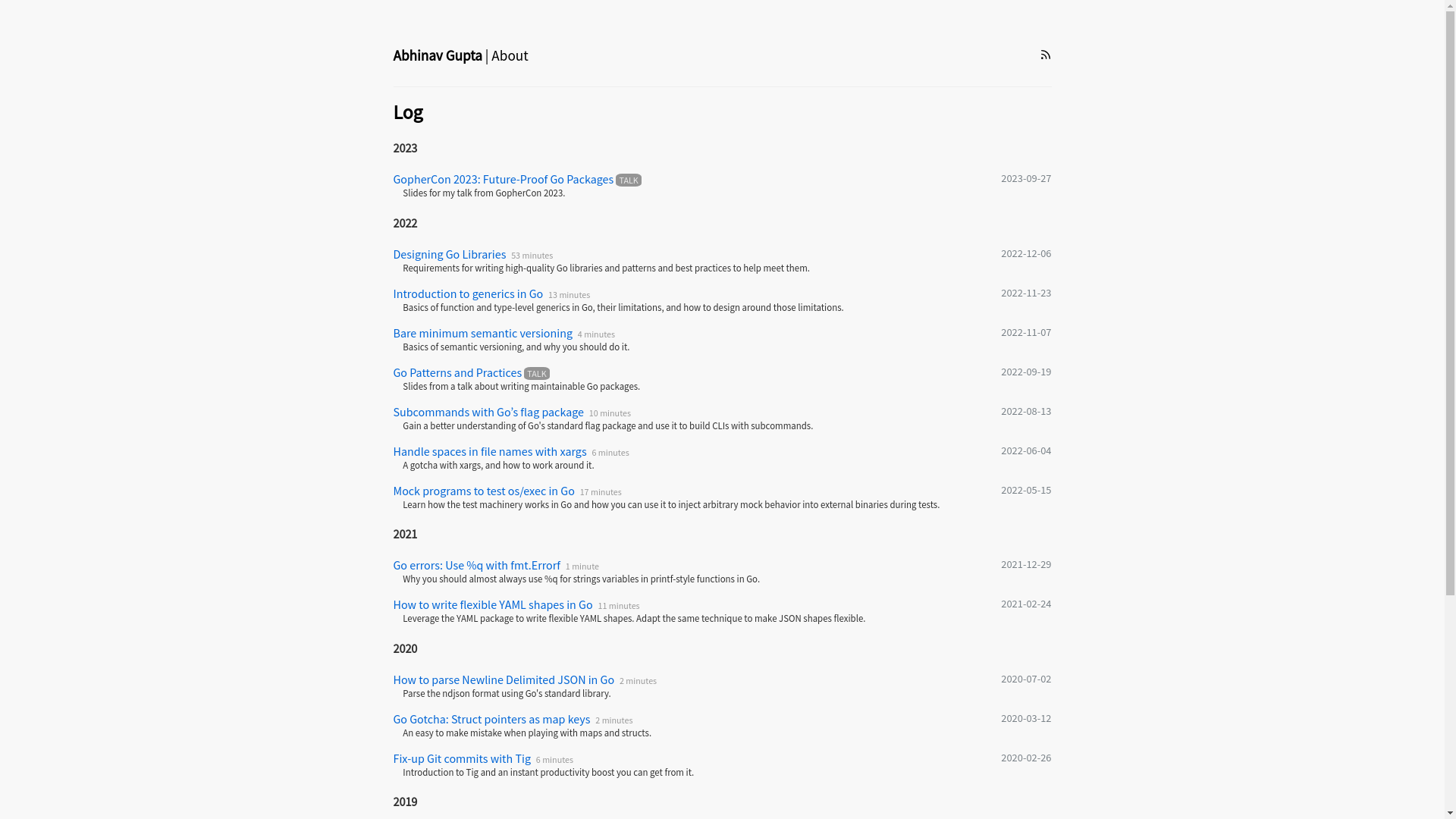 website screenshot of https://abhinavg.pages.dev/