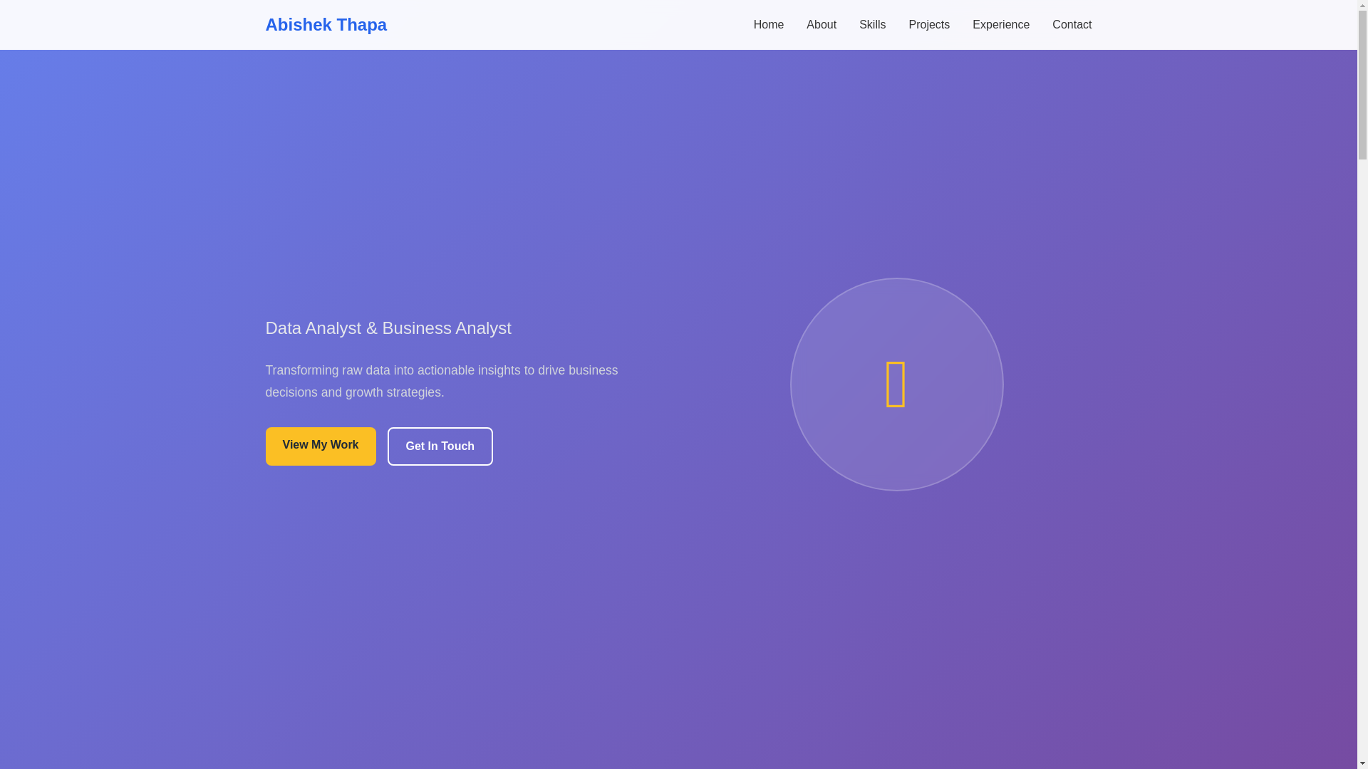 website screenshot of https://abishekthapa.com/
