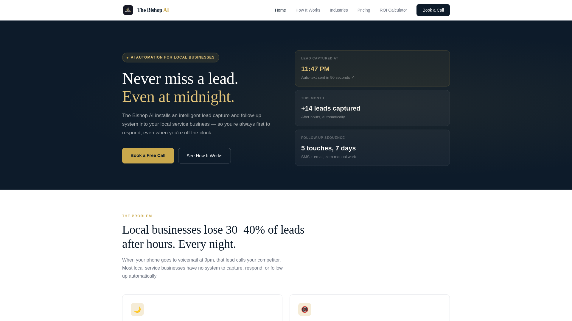 website screenshot of https://thebishopai.com/