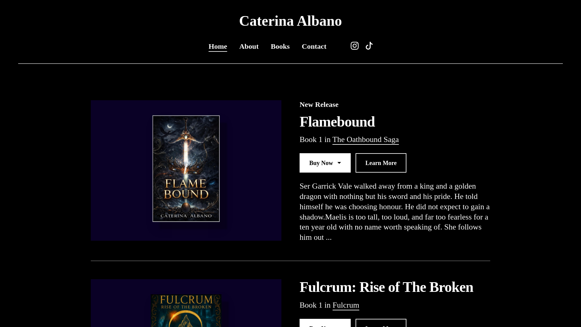 website screenshot of https://albanobooks.com/