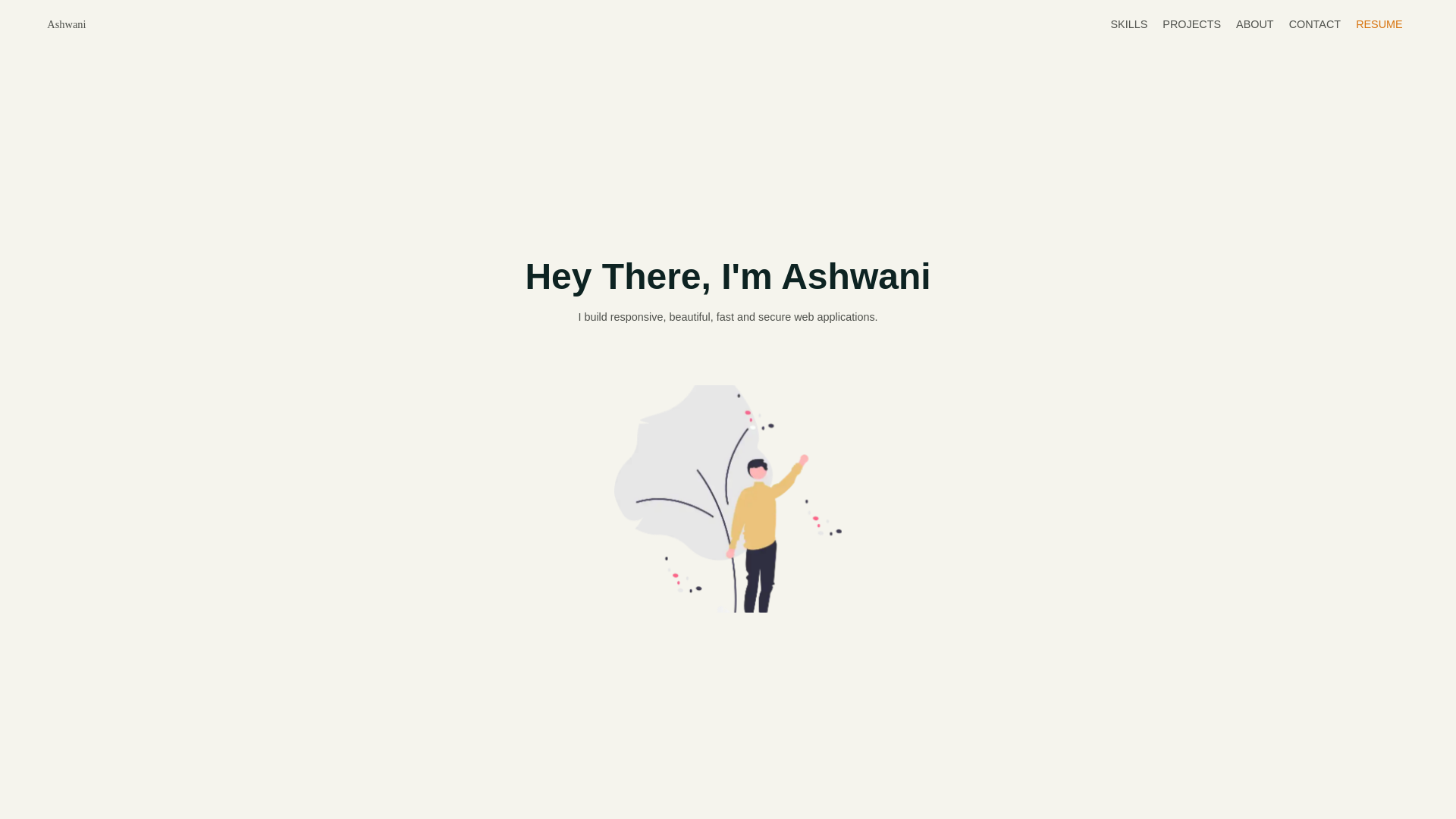 website screenshot of https://itsashwani.in