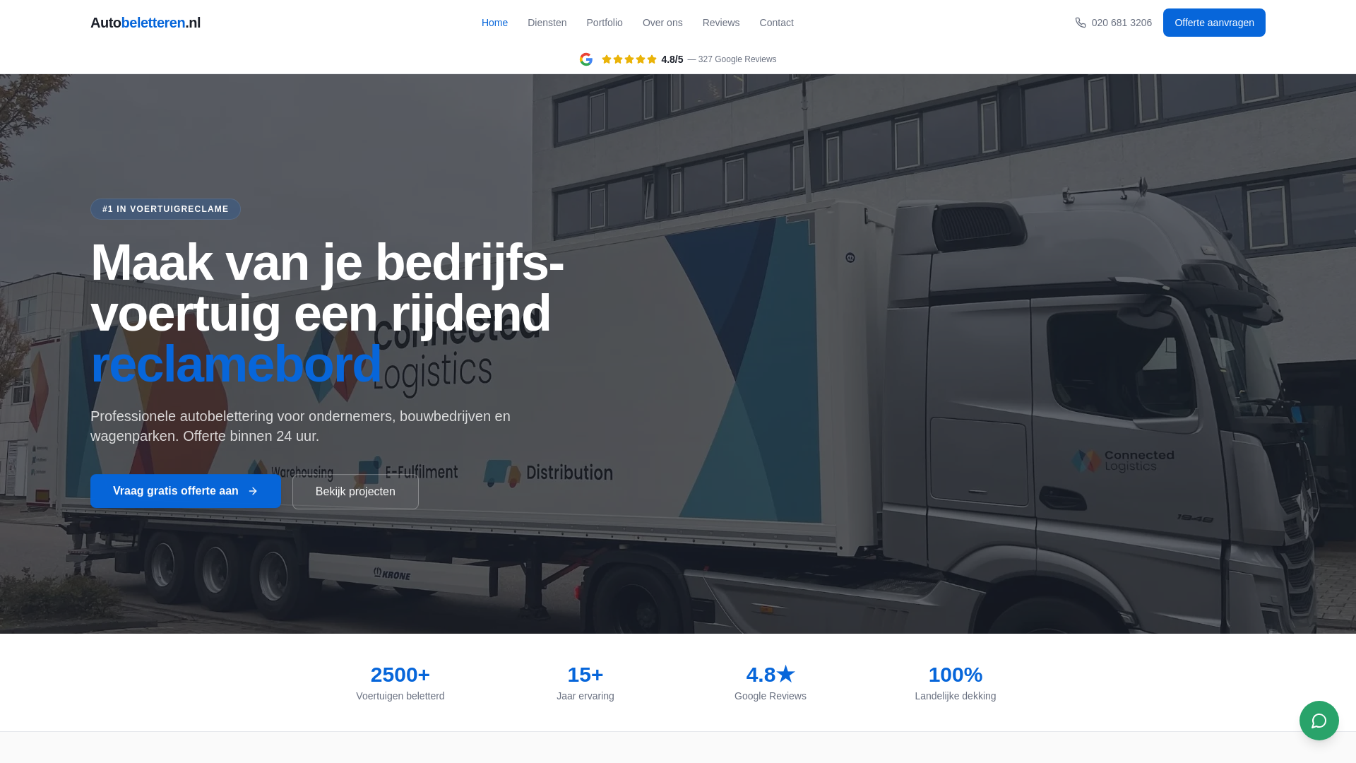 website screenshot of https://demo-autobeletteren.pages.dev/