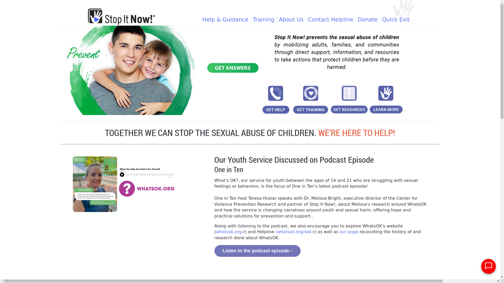 website screenshot of https://stopitnow.org/