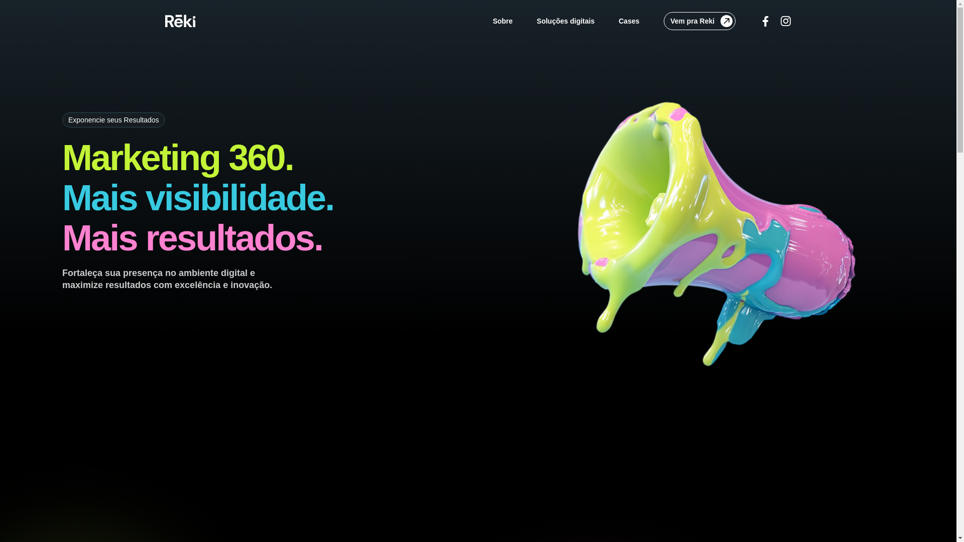 website screenshot of https://agenciareki.com.br/