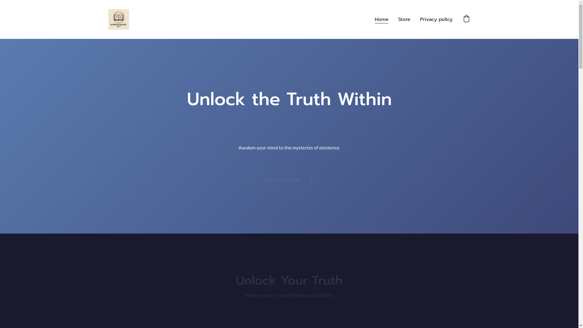 website screenshot of https://bookofanswers.org/