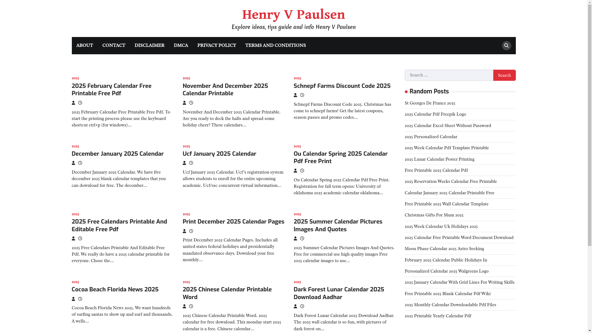 website screenshot of https://henryvpaulsenr.pages.dev/